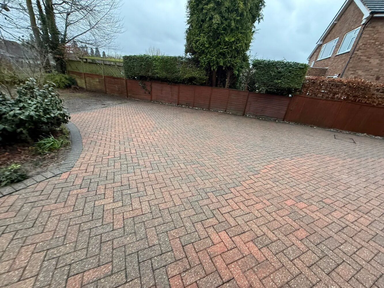 Clean block paving